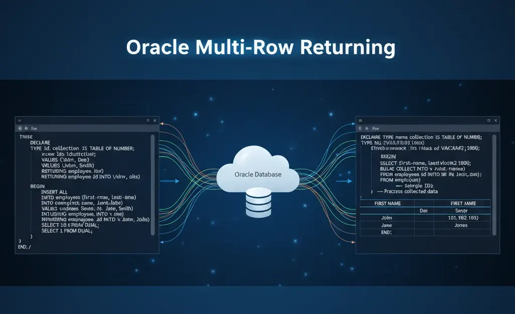 برگشت چندین رکورد درجشده با قابلیت Multi‑Row Returning در Oracle 23ai