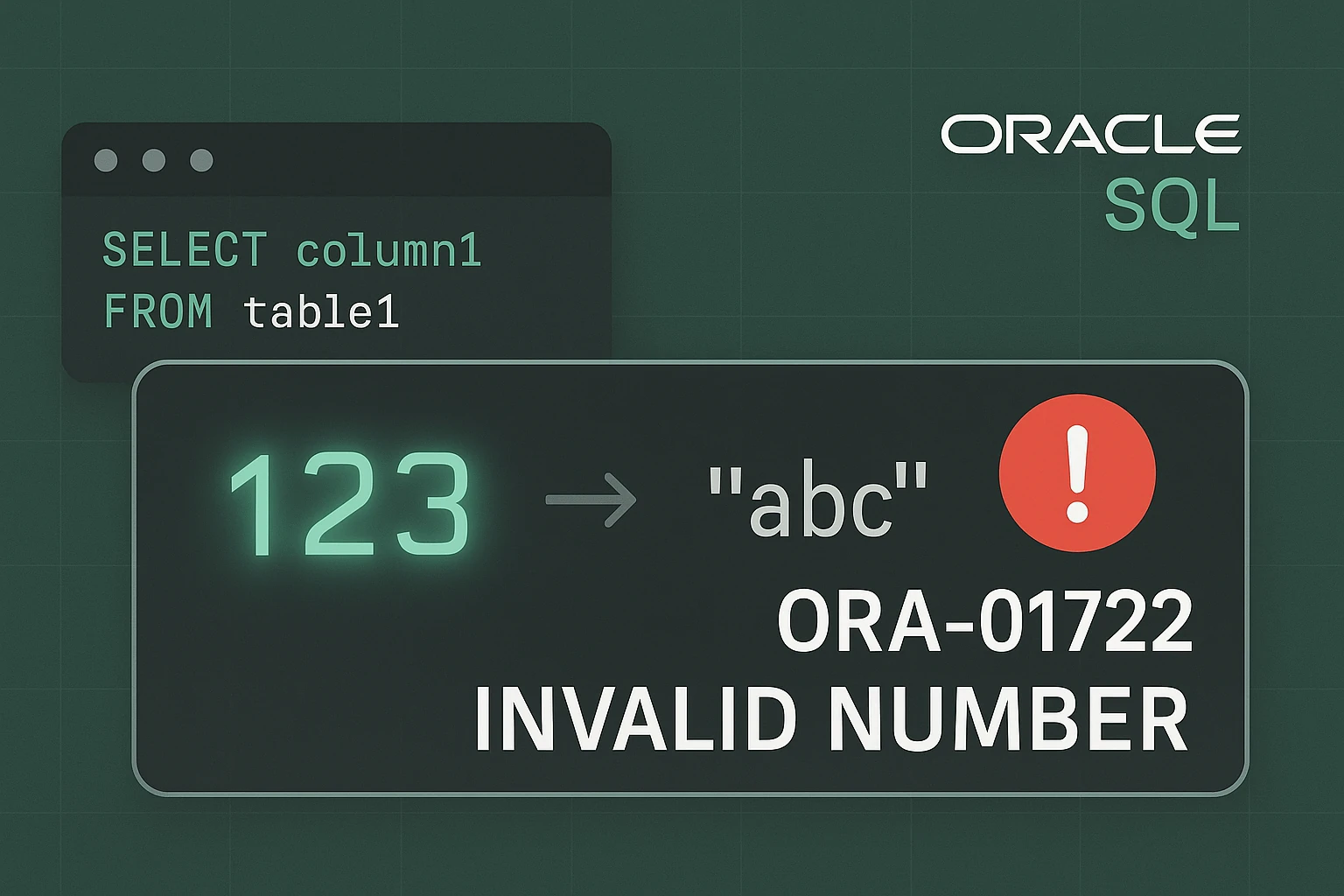 ORA‑01722: invalid number