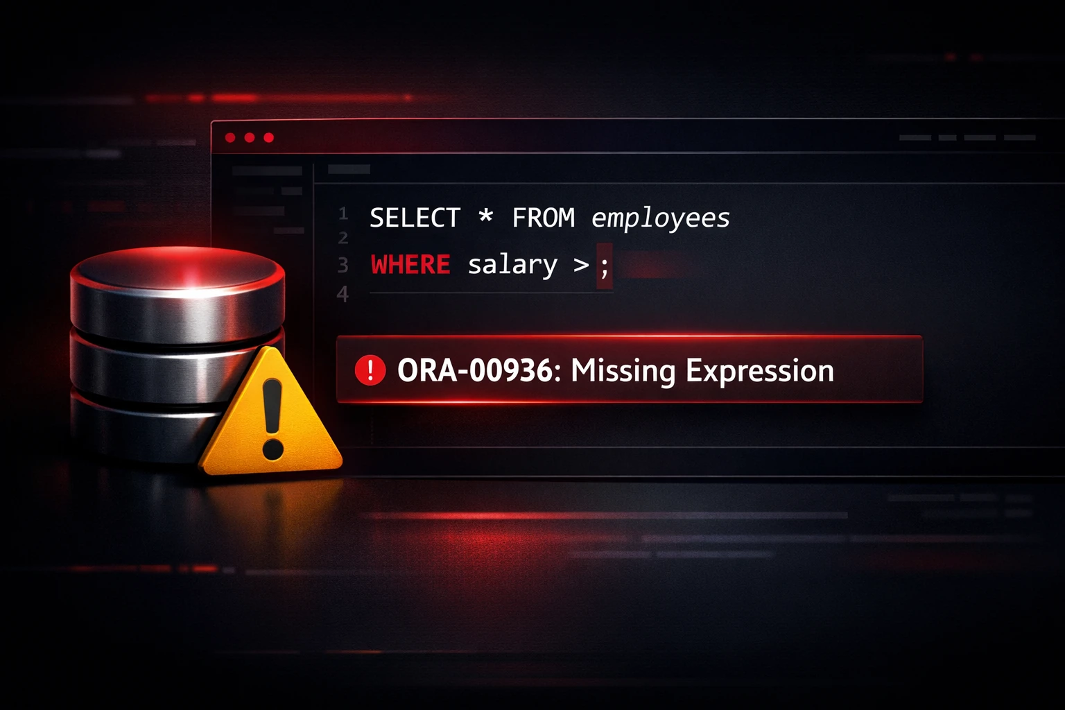 خطای ORA‑00936: Missing Expression در Oracle