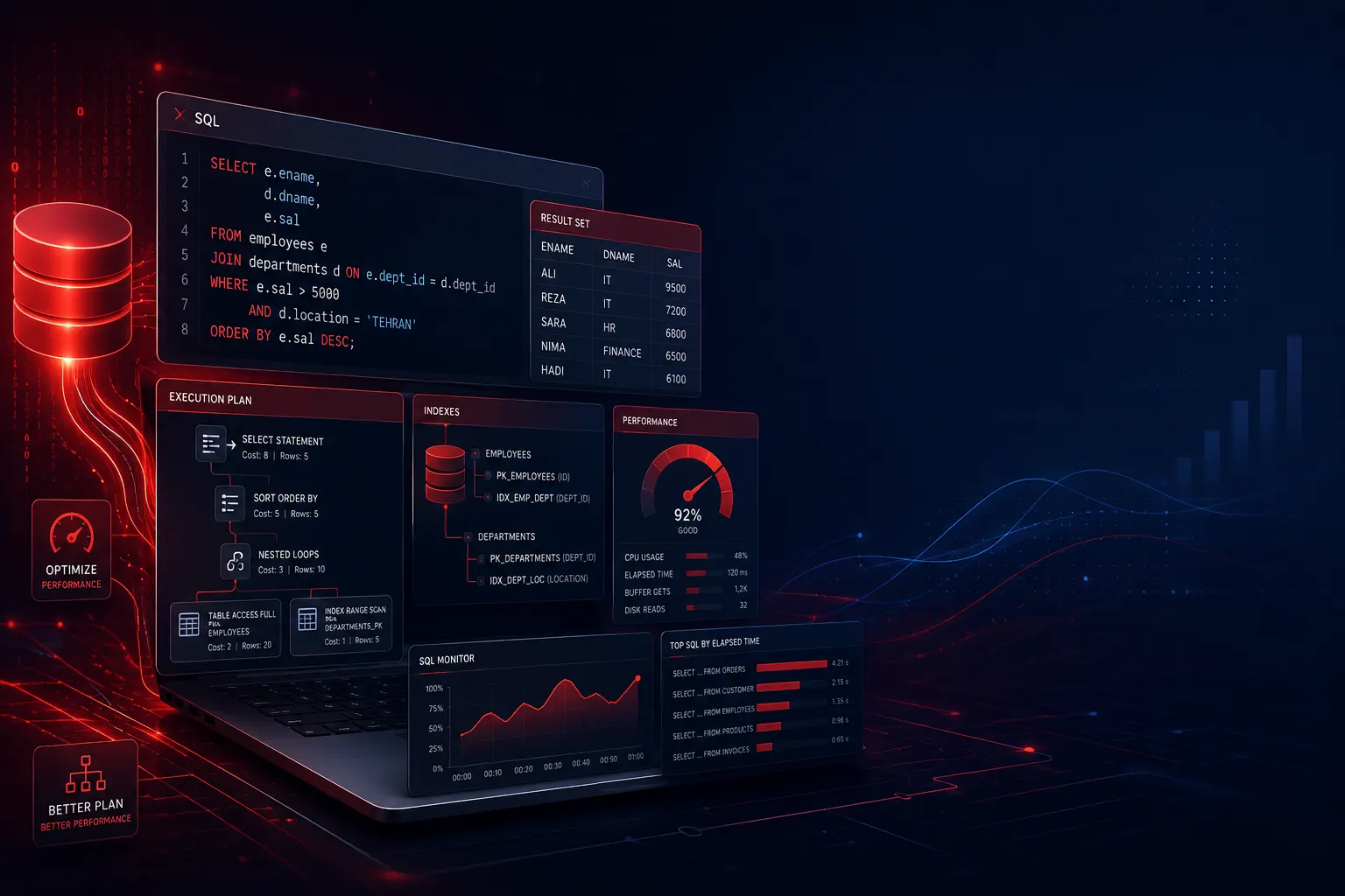 راهنمای جیبی Oracle SQL؛ خلاصه دستورات مهم + نکات Performance